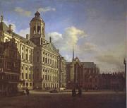Jan van der Heyden The Dam with the New Town Hall in Amsterdam (mk05) oil painting artist